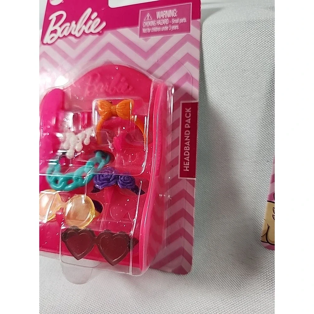 Lot of 3 Barbie Doll Accessories Sets Shoes Glasses Necklaces Handbags Doggie